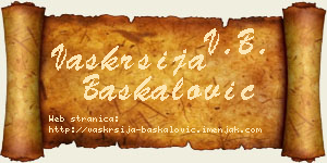 Vaskrsija Baškalović vizit kartica